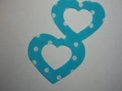 Double Nested Heart Laser Cut Appliques (Size: with FUSIBLE - 4"H, Color: Tonal - Pastel Yellow)