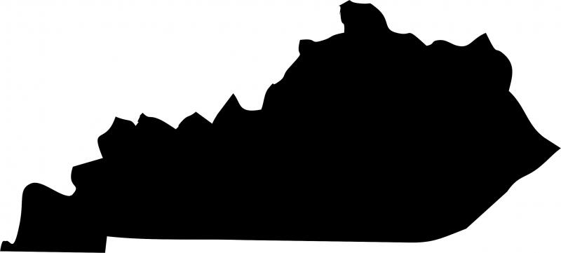 Kentucky Silhouette Laser Cut Appliques (Size: with FUSIBLE - 9"W)