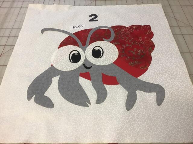 Kit - Crab Laser Cut Appliques (Color: Red Batik Shell, Price: normal)
