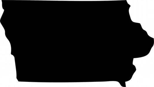 Iowa Silhouette Laser Cut Appliques (Size: with FUSIBLE - 10"W)