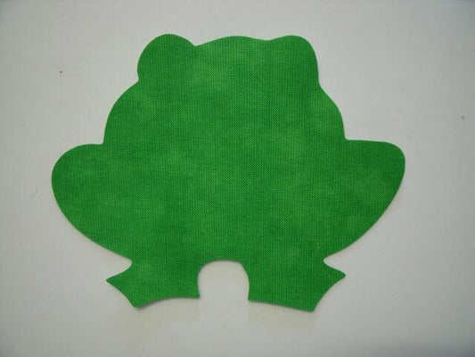 Halloween Frog Laser Cut Appliques (Size: with FUSIBLE - 6"W, Color: Tonal - Green)