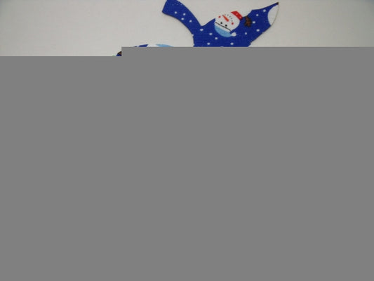 Christmas Apple Laser Cut Appliques (Size: 5"H, Color: Blue Snowmen)