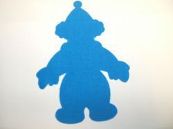Clown Laser Cut Appliques (Size: 4"H, Color: Blue )