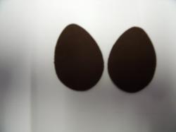 Easter Egg Laser Cut Appliques (Size: 6"H, Color: Brown  )