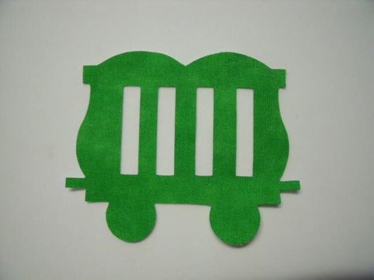 Christmas Train Zoo Car Laser Cut Appliques (Size: 4"H , Color: Tonal - Green)