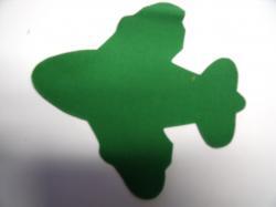 Airplane Laser Cut Appliques (Size: 4"W, Color: Green )