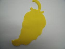 Chili Pepper Laser Cut Appliques (Size: 5"H, Color: Yellow  , Direction: Facing left)