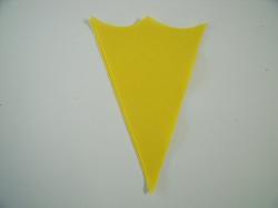 Ice Cream Cone Laser Cut Appliques (Size: With FUSIBLE- 5"H, Color: Yellow )