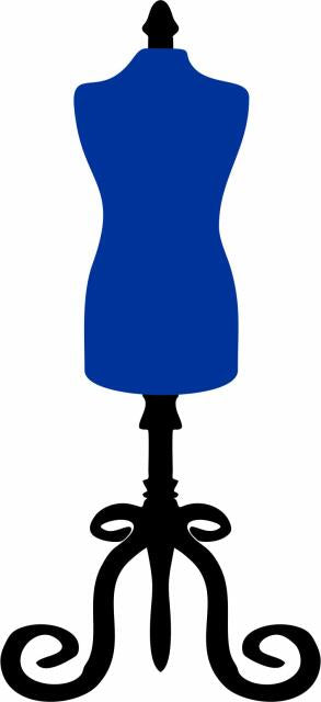KIT - Dress Mannequin Appliques (Color: Blue, Price: KIT with FUSIBLE)