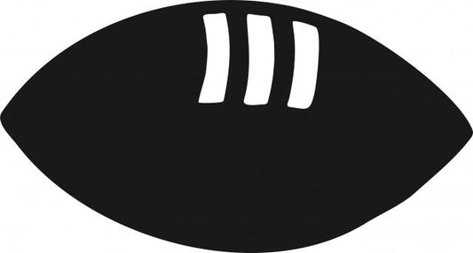 Football  Laser Cut Silhouette (Size: 8"W, Color: Black )