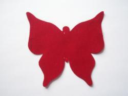Butterfly Laser Cut Appliques (Size: 4"W, Color: Red  )