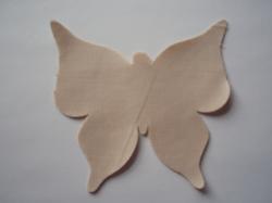 Butterfly Laser Cut Appliques (Size: 5"W, Color: Tan/beige)