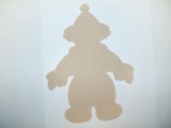 Clown Laser Cut Appliques (Size: 6"H, Color: Tan/Beige )