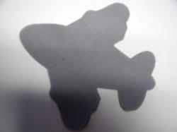 Airplane Laser Cut Appliques (Size: 4"W, Color: Gray )