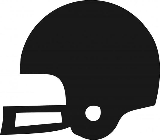 Football Helmet Laser Cut Appliques (Size: 7"W, Direction: facing left)