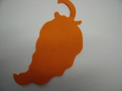 Chili Pepper Laser Cut Appliques (Size: 6"H, Color: Orange  , Direction: Facing left)