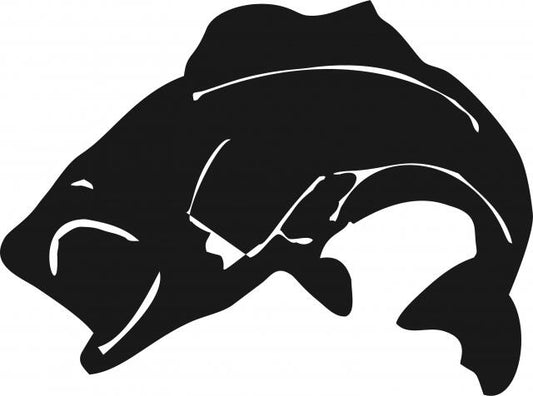 Fish - Jumping Laser Cut Silhouette  (Size: 8"W, Direction: jumping left)