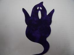 Ghost Laser Cut Appliques (Size: 6"H, Color: Tonal - Purple)