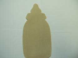 Baby Bottle Laser Cut Appliques (Size: 5"H, Color: Tan/Beige  )
