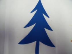 Fir Tree Laser Cut Appliques    (Size: 5"H, Color: Blue )