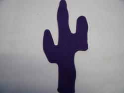 Cactus Laser Cut Appliques (Size: 5"H, Color: Purple  )