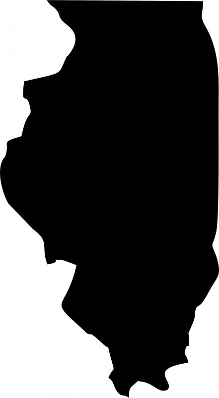 Illinois Silhouette Laser Cut Appliques (Size: with FUSIBLE - 8"H)