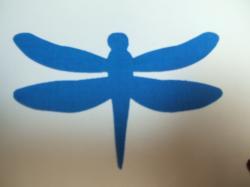 Dragonfly Laser Cut Appliques (Size: 4"W, Color: Blue  )