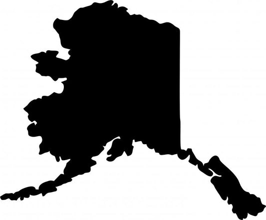 Alaska Silhouette Laser Cut Appliques (Size: 8"W)