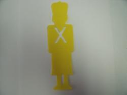 Christmas Toy Soldier Laser Cut Appliques (Size: with FUSIBLE - 5"H, Color: Yellow  )