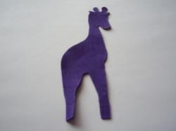 Giraffe Laser Cut Appliques (Size: 6"H, Color: Purple , Direction: Facing left)