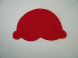 Ice Cream Scoop Laser Cut Appliques (Size: With FUSIBLE- 4"W, Color: Red  )