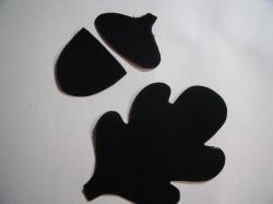Acorn & Leaf Set Laser Cut Appliques (Size: 5"H, Color: Black  )