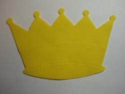 Crown Laser Cut Appliques (Size: 5"W, Color: Yellow)