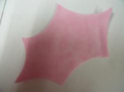 Christmas Holly Laser Cut Appliques (Size: 4"H, Color: Tonal - Pastel Pink )