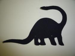 Dinosaur - Apatosaurus Laser Cut Appliques (Size: 7"W, Color: Black , Direction: Facing right)