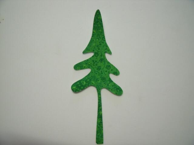 Cedar Tree Laser Cut Appliques  (Size: 5"H, Color: Tonal - Green)