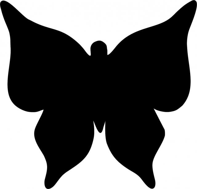 Butterfly Laser Cut Appliques (Size: 4"W, Color: Black)