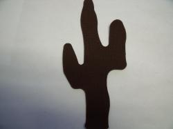 Cactus Laser Cut Appliques (Size: 4"H, Color: Brown  )