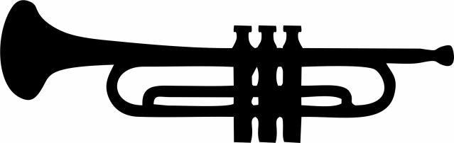 Trumpet Laser Cut Appliques (Price: 20" W with fusible, Direction: Facing Left)