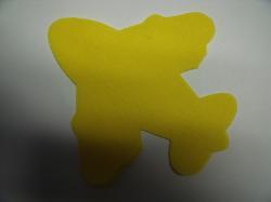 Airplane Laser Cut Appliques (Size: with FUSIBLE - 6"W, Color: Yellow )