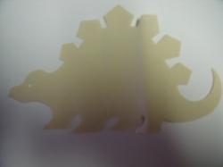 Dinosaur - Stegosaurus Laser Cut Appliques (Size: 5"W, Color: Tan/Beige , Direction: Facing right)