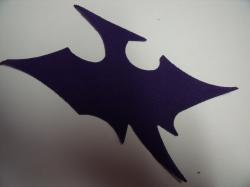 Dinosaur - Pterodactyl Laser Cut Appliques (Size: 6"W, Color: Purple  , Direction: Facing right)