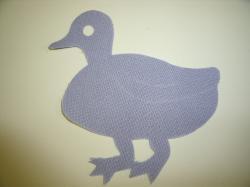Duck Laser Cut Appliques (Size: 5"H, Color: Gray , Direction: Facing left)