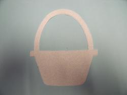 Basket Laser Cut Appliques (Size: 6"H, Color: Floral - White  )