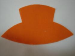 Hat Laser Cut Appliques (Size: 5"W, Color: Orange)