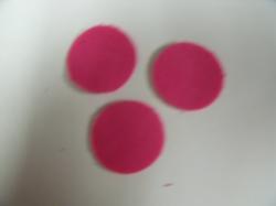 Christmas Holly Berries  Set of 3 Die Cut Appliques (Size: 1", Color: Pink  )