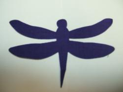 Dragonfly Laser Cut Appliques (Size: 4"W, Color: Purple  )