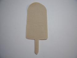 Ice Creamsicle Laser Cut Appliques (Size: With FUSIBLE- 5"H, Color: Tan/Beige )