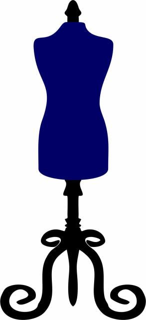 KIT - Dress Mannequin Appliques (Color: Navy, Price: KIT with FUSIBLE)