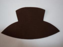Hat Laser Cut Appliques (Size: with FUSIBLE - 5"W, Color: Brown)